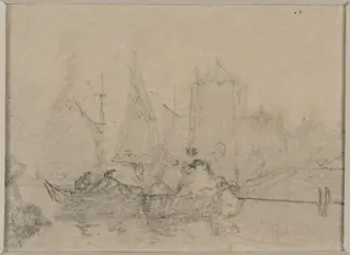 Rocky Promontory with Castle, by Augustus Wall Callcott