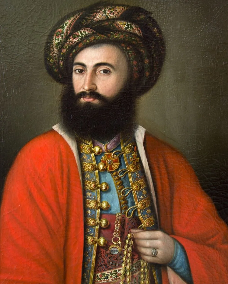 Constantin G. Cantacuzino cu turban (1793 - 1877), detail