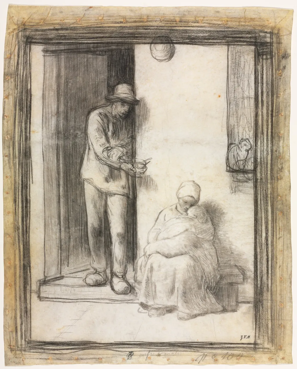 The Sick Child, by Jean François Millet, 1858
