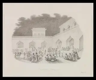 A Nautch, Cawnpoor, by Robert Captain Smith, 1830
