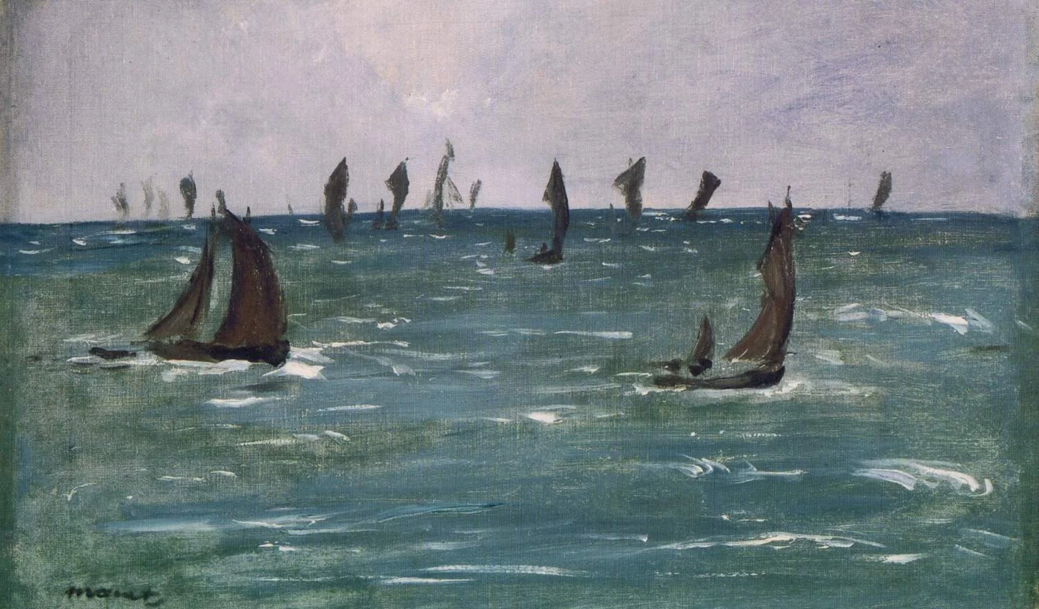 Bateaux en Mer, Golfe de Gascogne, detail
