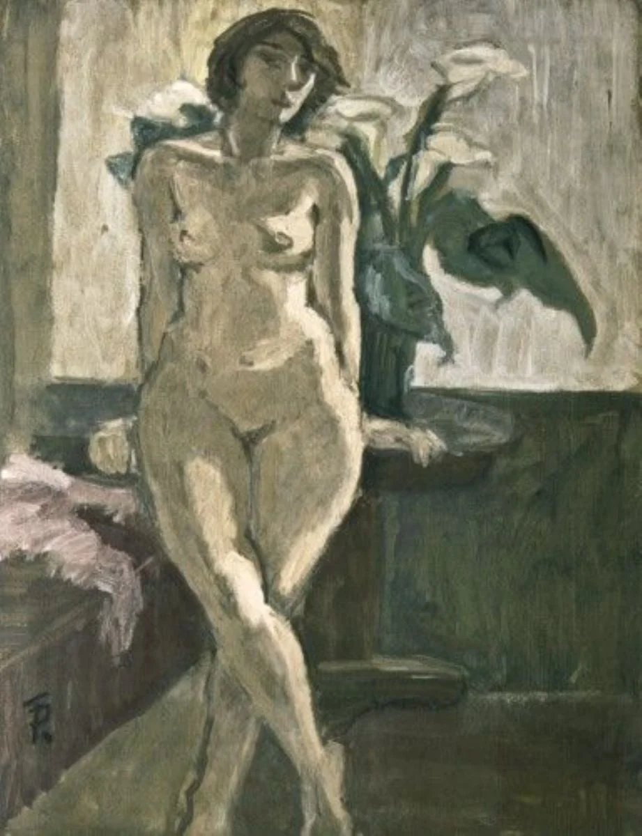 Nud cu plantă, detail