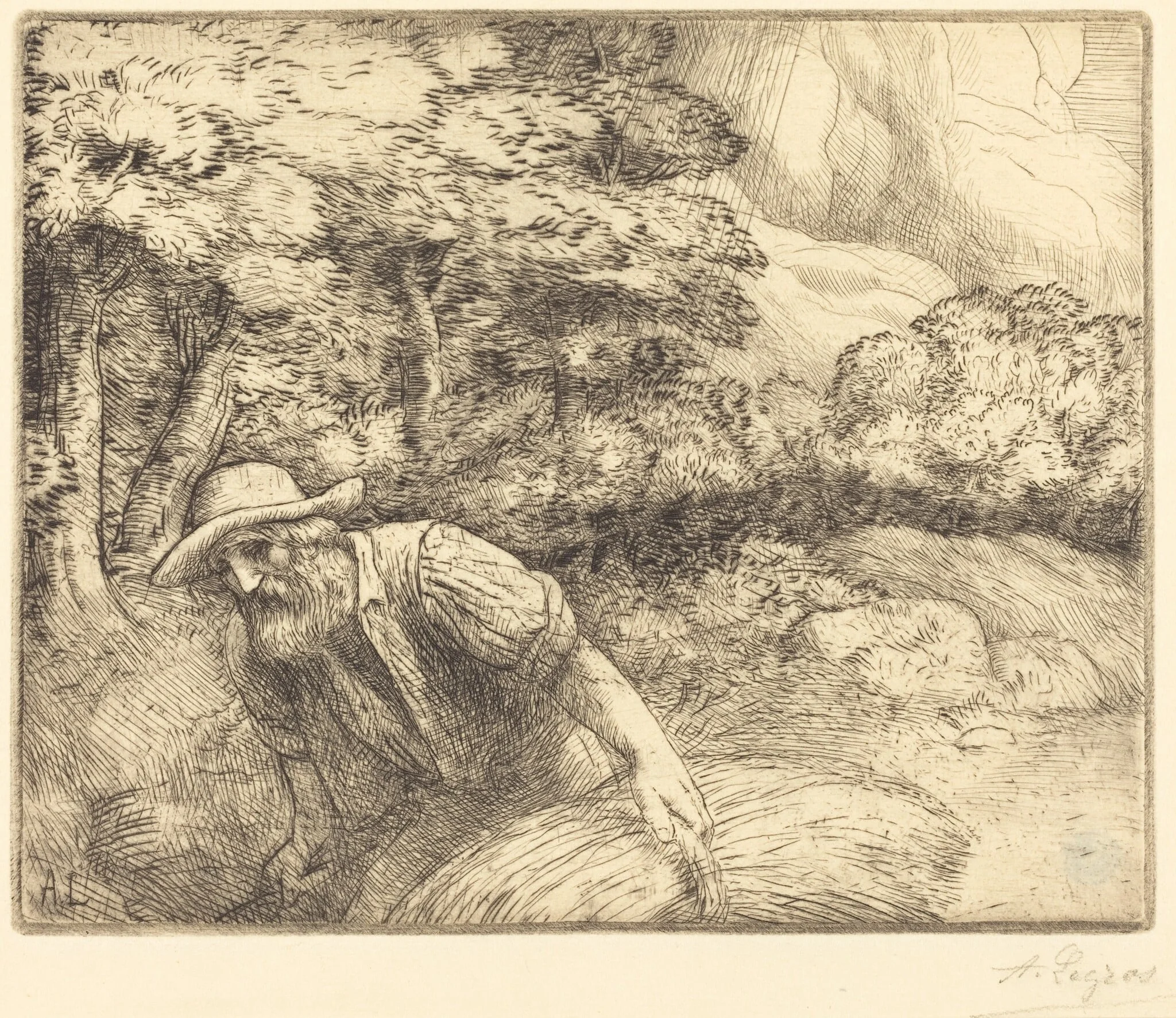 Man Foraging (L'homme au fourrage), detail