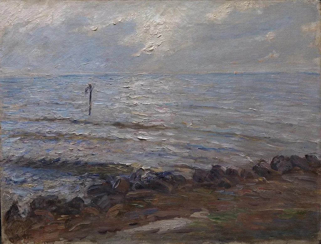 Sunlight over the Sea, by Oscar Björck, oil, 1892
