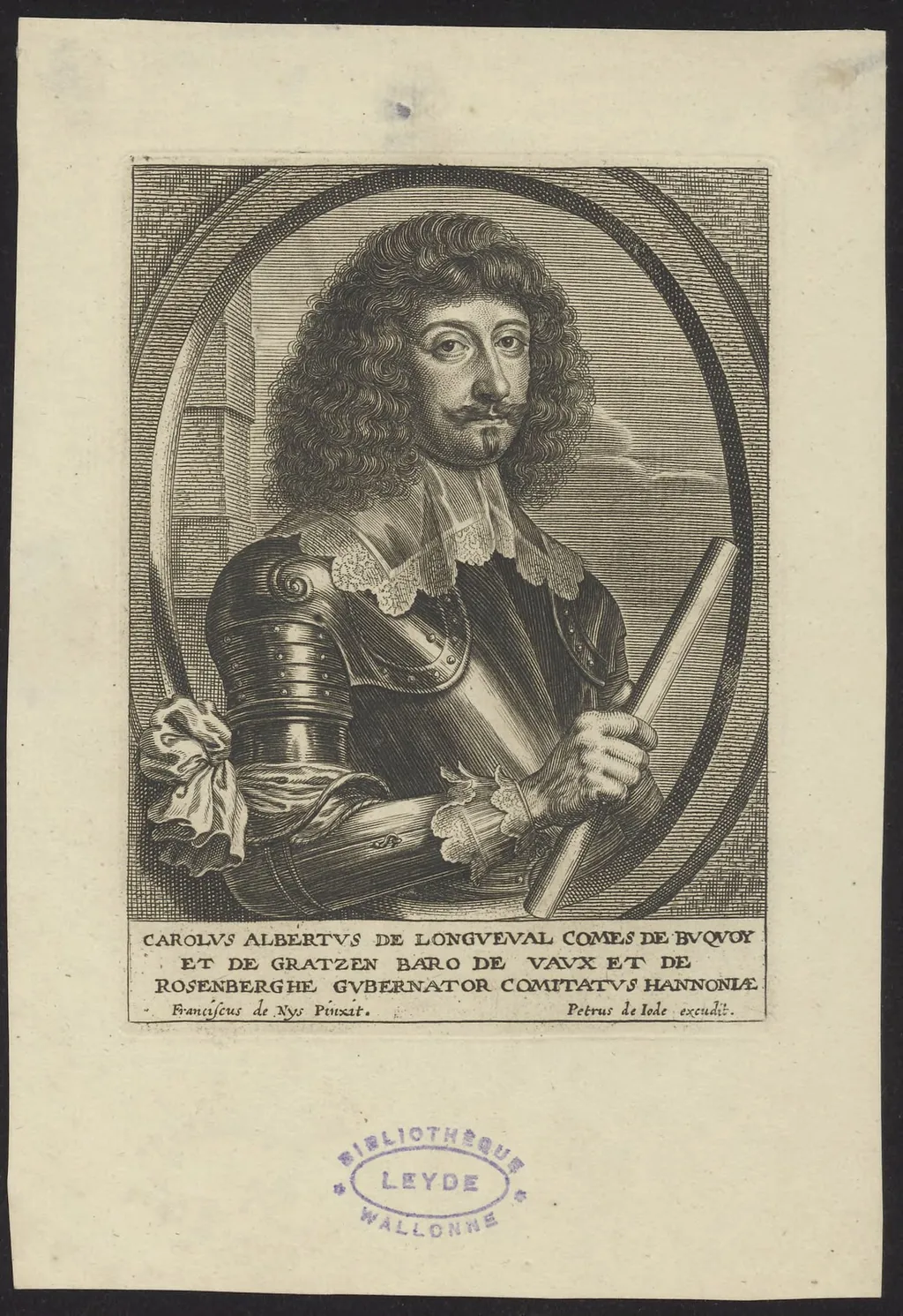Portrait of Charles, Count of Bucquoy, by Jode Pieter (II) de, unspecified, 1650