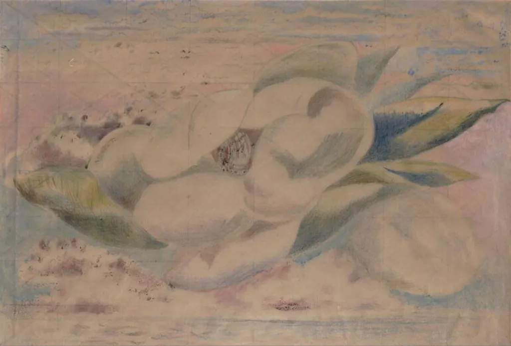 Flight of the Magnolia, by Paul Nash, watercolor, 1944