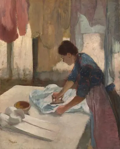 Woman Ironing, by Edgar Degas, oil, 1876