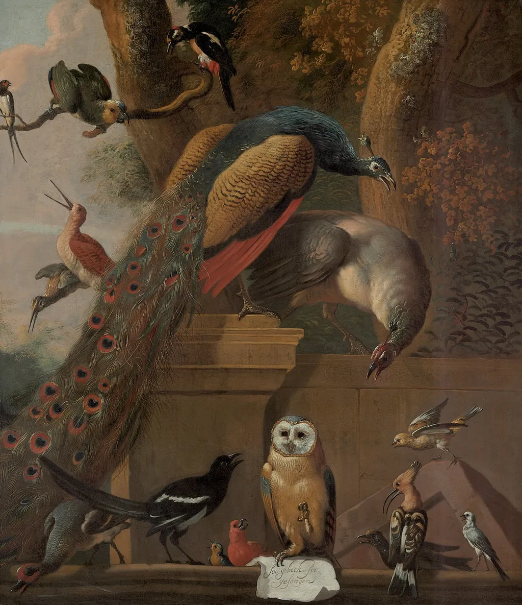 Bird Concert, by Melchior d' Hondecoeter, oil