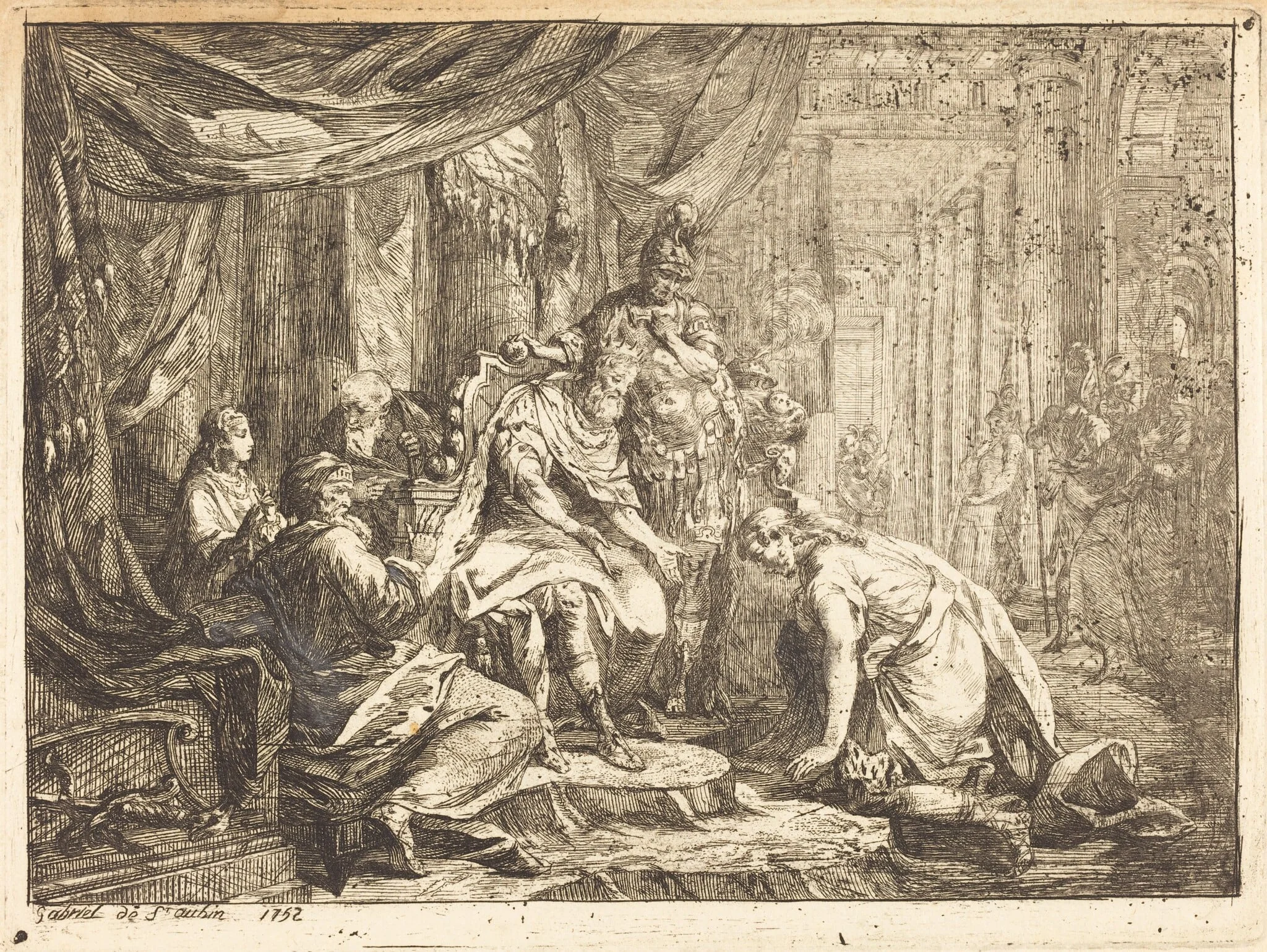 Reconciliation of Absalom and David (Réconciliation d'Absalom et de David), detail
