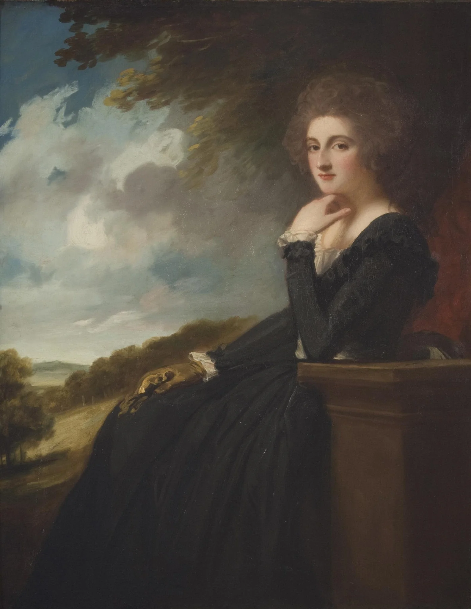 Portrait of Mrs. Champion de Crespigny [née Dorothy Scott], detail