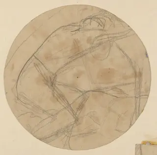 Figure Study, by Charles Sprague Pearce, graphite, 1894