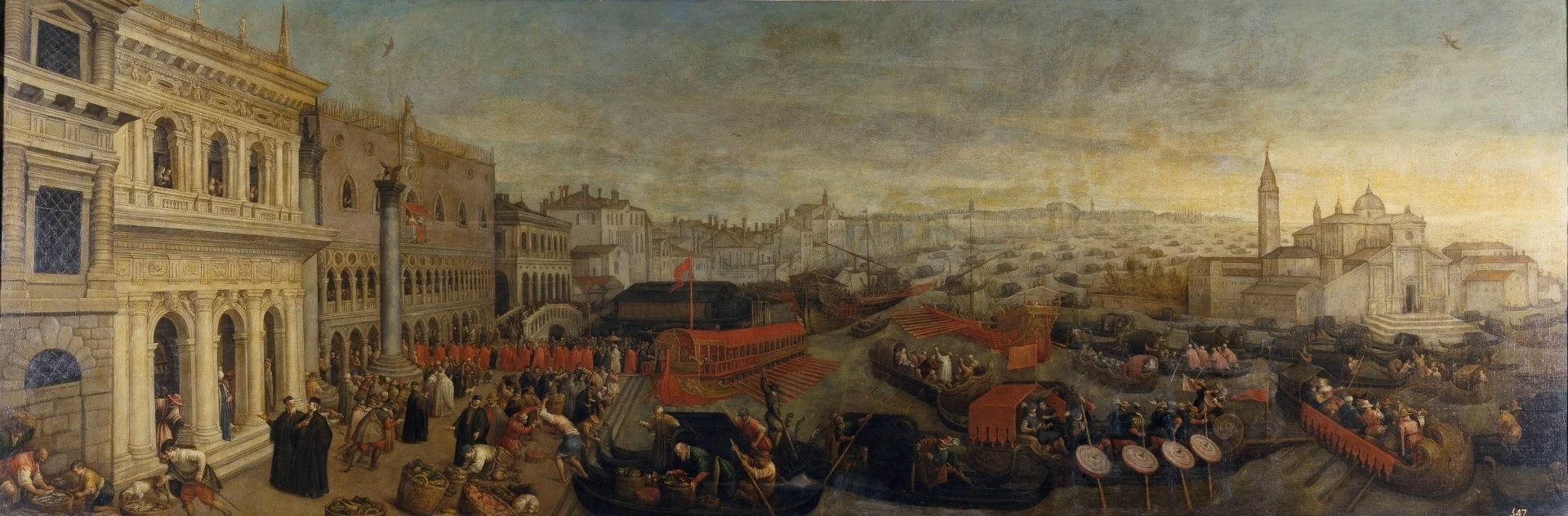 Embarkation of the Doge of Venice, detail