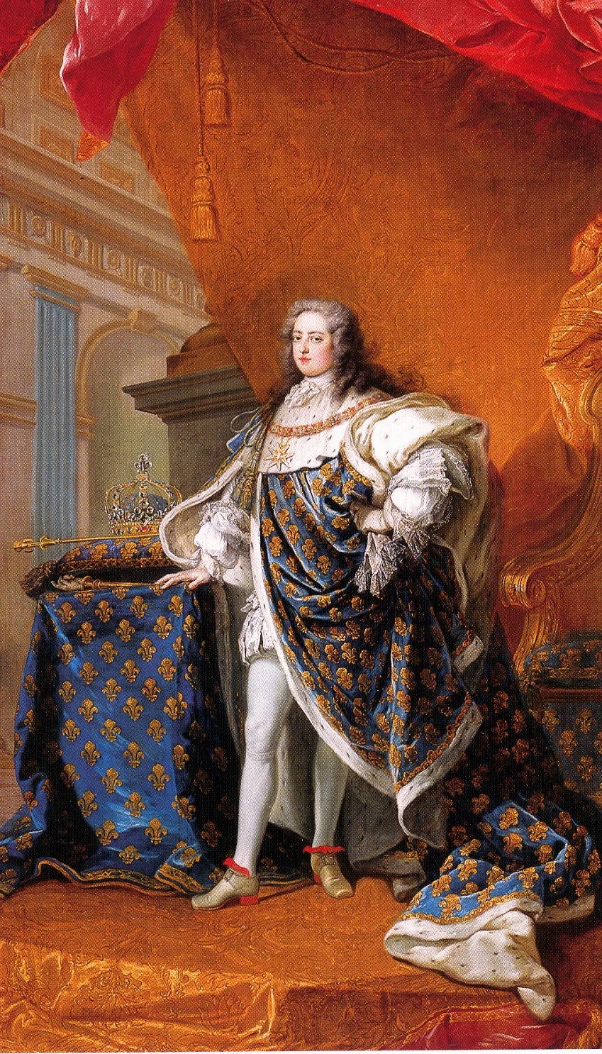 Portrait of Louis XV, King of France, detail