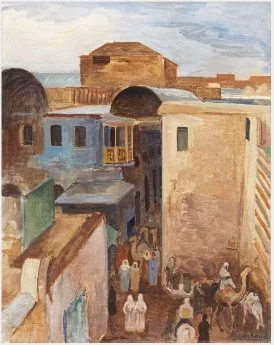 A Street in Damascus, detail