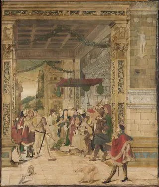 Joseph Interpreting the Dreams of Pharaoh, by Jörg Breu the Younger, distemper, 1534