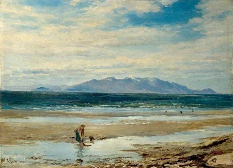 Isle of Arran, from the Ayrshire Shore, detail