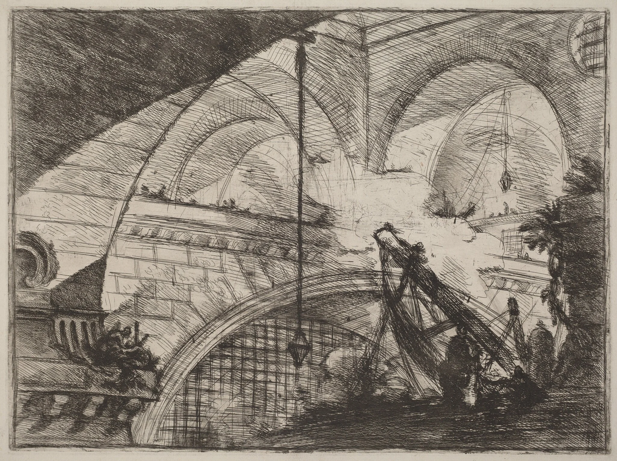 The Arch with a Shell Ornament, detail