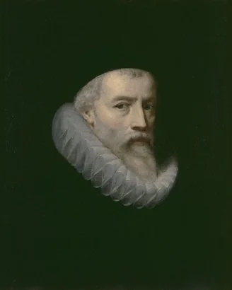Portrait of the painter Otto van Veen, detail