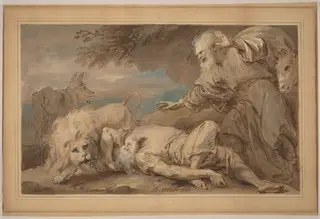 The Disobedient Prophet, by Benjamin West, ink, 1793
