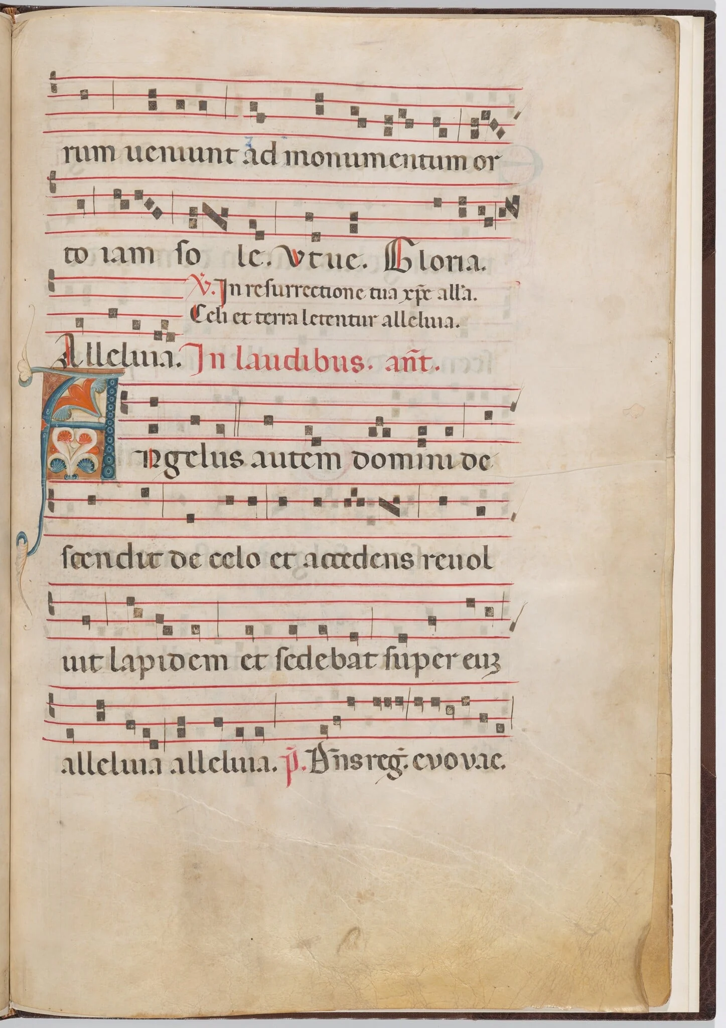 Leaf 3 from an antiphonal fragment, detail