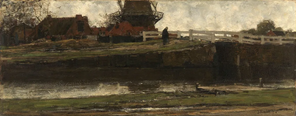 The Truncated Windmill, by Jacob Maris, oil, 1872