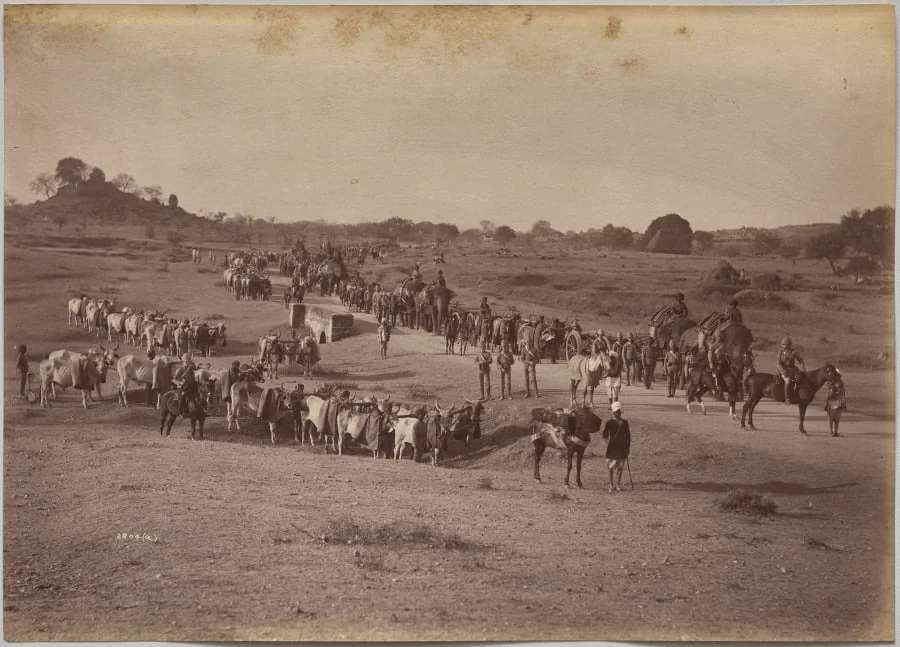 Elephant Battery on March at Jhansi, detail