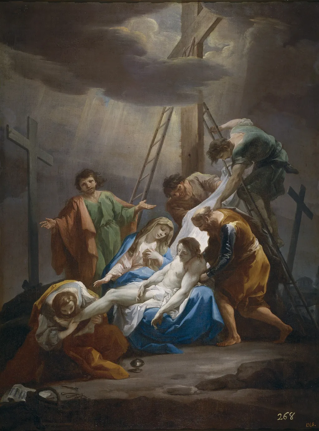 El Descendimiento, by Corrado Giaquinto, oil, 1754