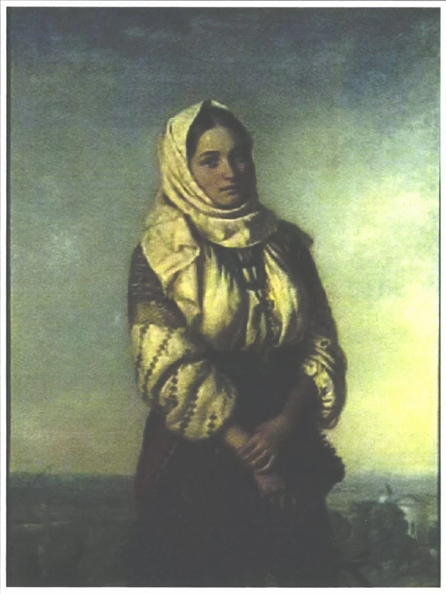 Țărancă tânără, detail