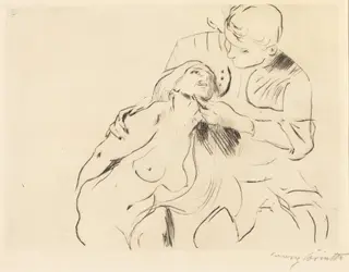 Versöhnung (The Reconciliation), by Lovis Corinth, ink, 1914