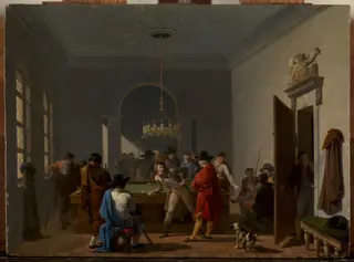 The Billiard Room, by Nicolas-Antoine Taunay, oil, 1802