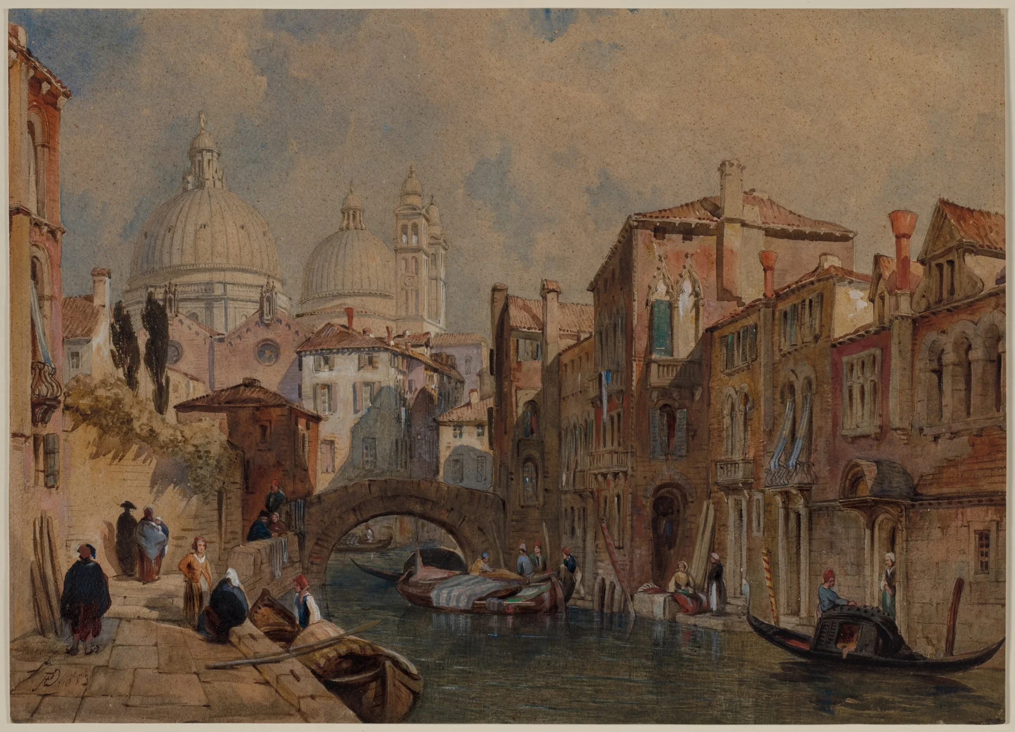 View of Venice: The Dome of Santa Maria della Salute Seen from the Rear of the Da Mula Palace, looking Eastward, detail