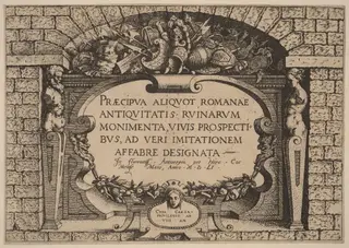 Title Page, by Hieronymus Cock, ink, 1551