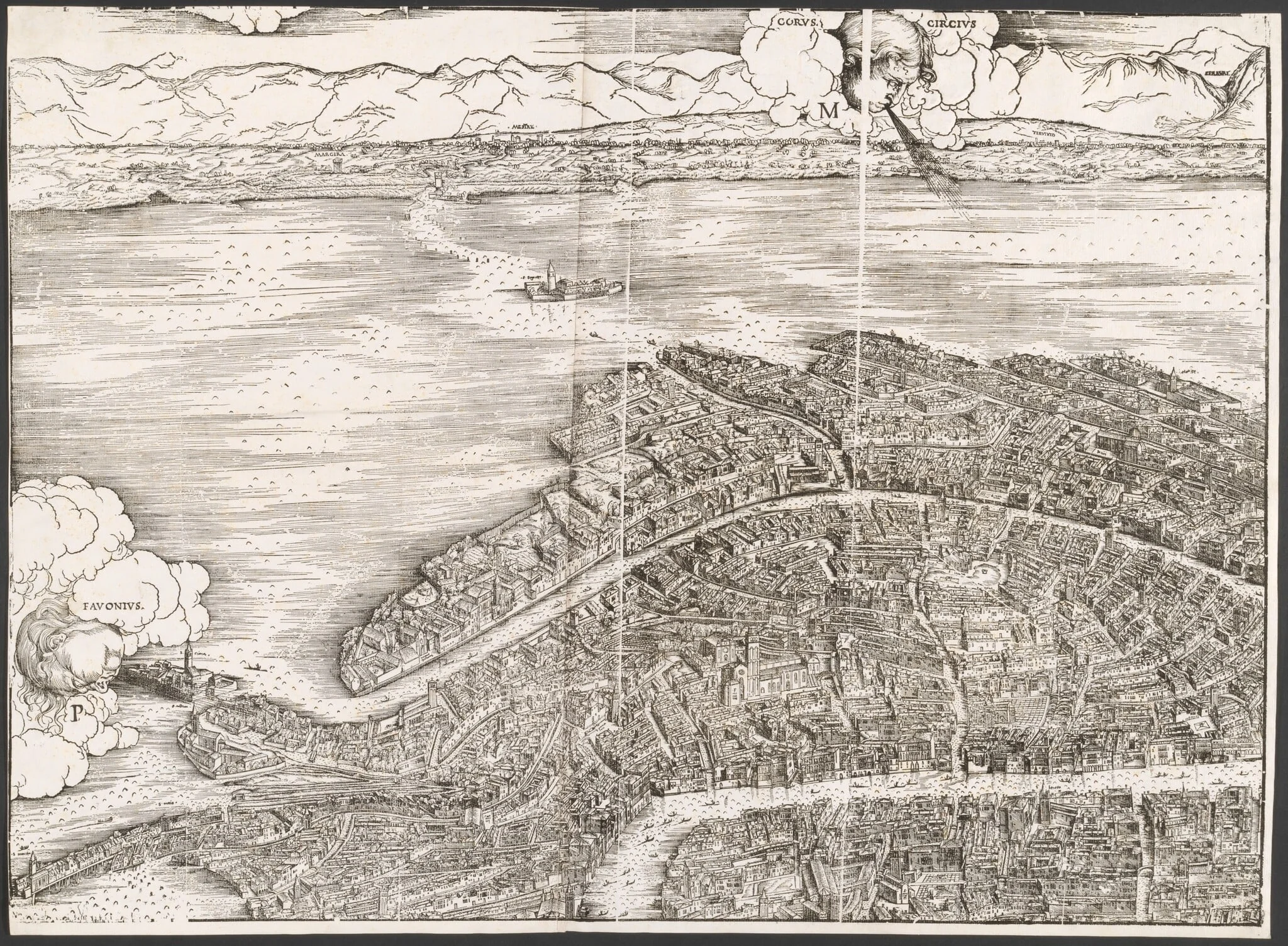 View of Venice [upper left block], detail