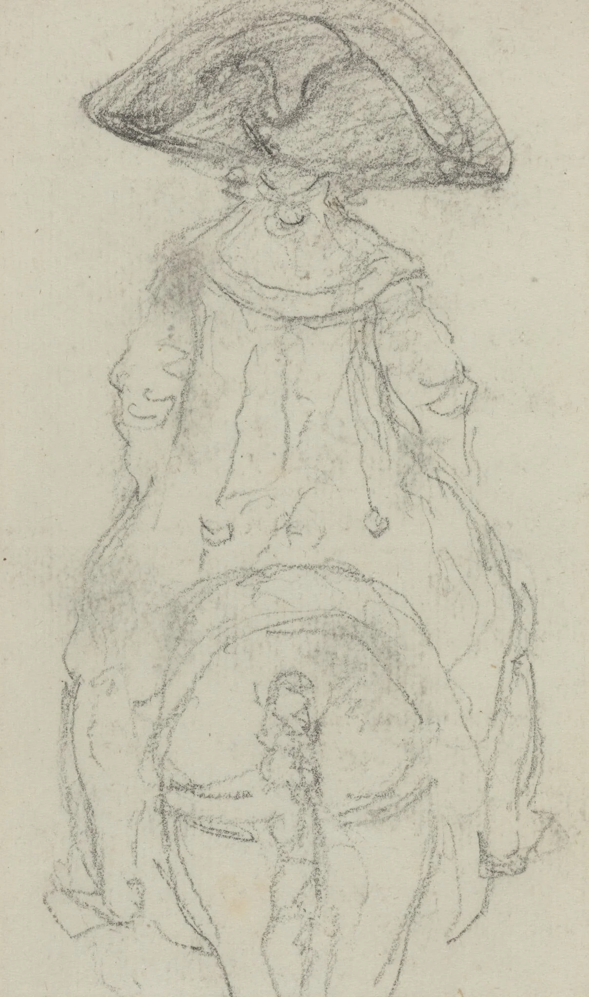 A Horseman Wearing a Grande Cockade [verso], detail