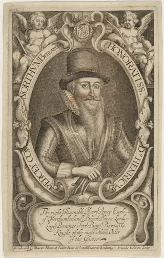 Henricus Percye (Henry Percy, Ninth Earl of Northumberland), by Francis Delaram, ink, 1608