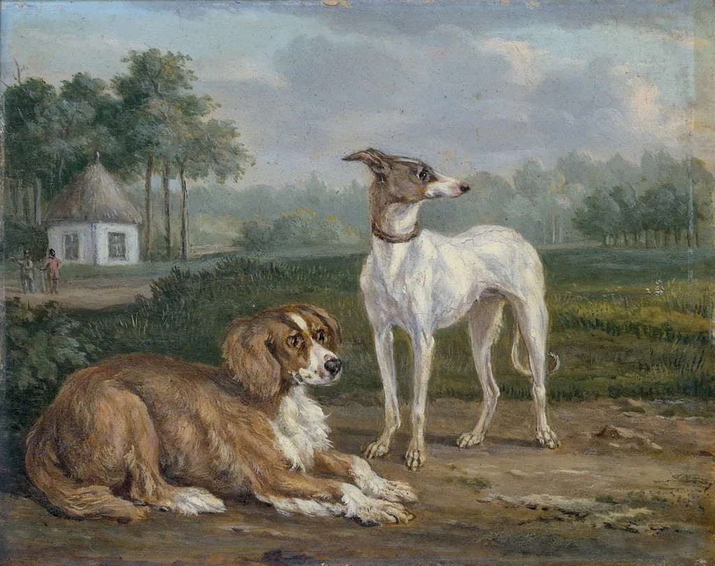 Two Dogs, by Jan Dasveldt, unspecified, 1832