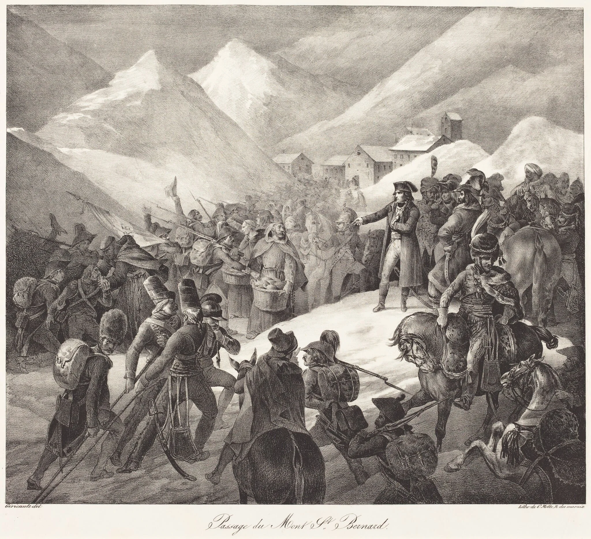 Passage du Mont St. Bernard (Napoleon's Army Crossing the St. Bernard Pass), detail