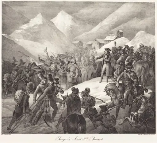 Passage du Mont St. Bernard (Napoleon's Army Crossing the St. Bernard Pass), by Théodore Géricault, ink, 1822