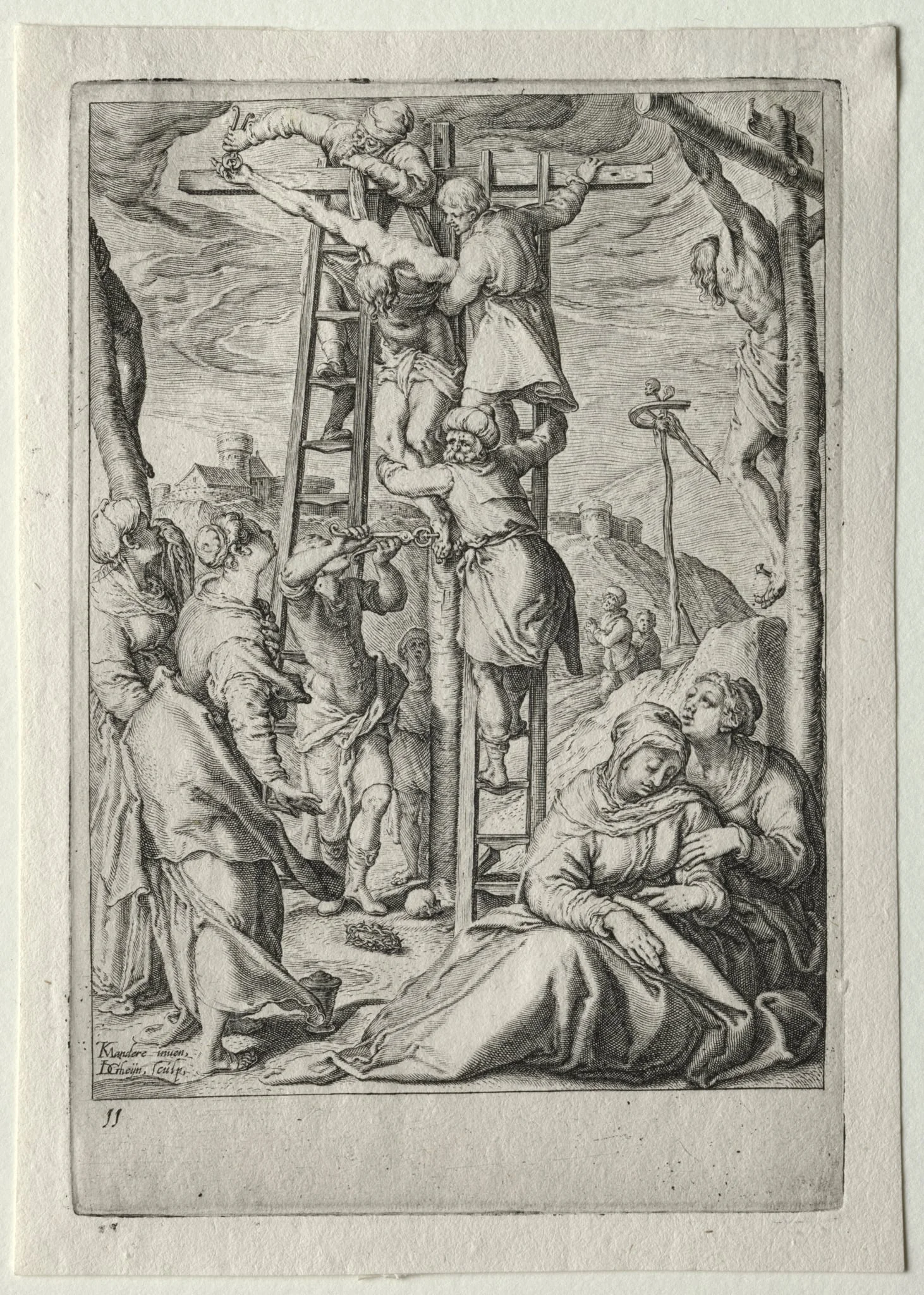 Passion Set: Descent from the Cross, detail