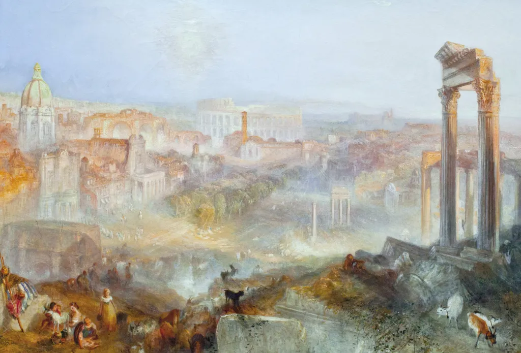 Modern Rome – Campo Vaccino, by Joseph Mallord William Turner, oil, 1839