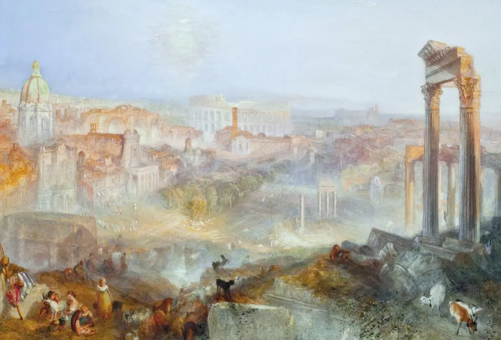 Modern Rome – Campo Vaccino, by Joseph Mallord William Turner, oil, 1839