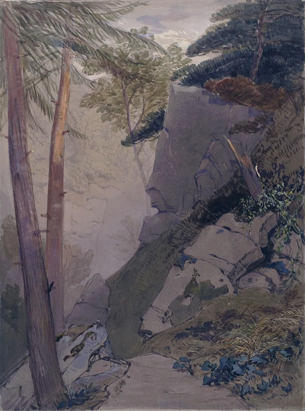 The Ravine, by William Roxby Beverley, watercolor, 1835