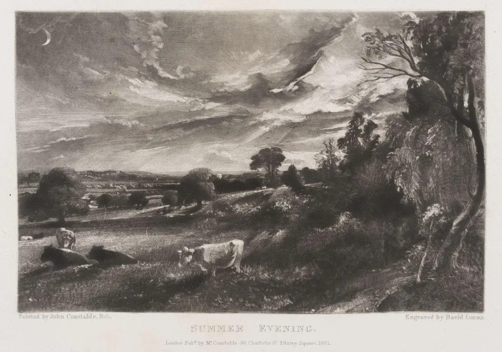 SUMMER EVENING, by John Constable, 1831