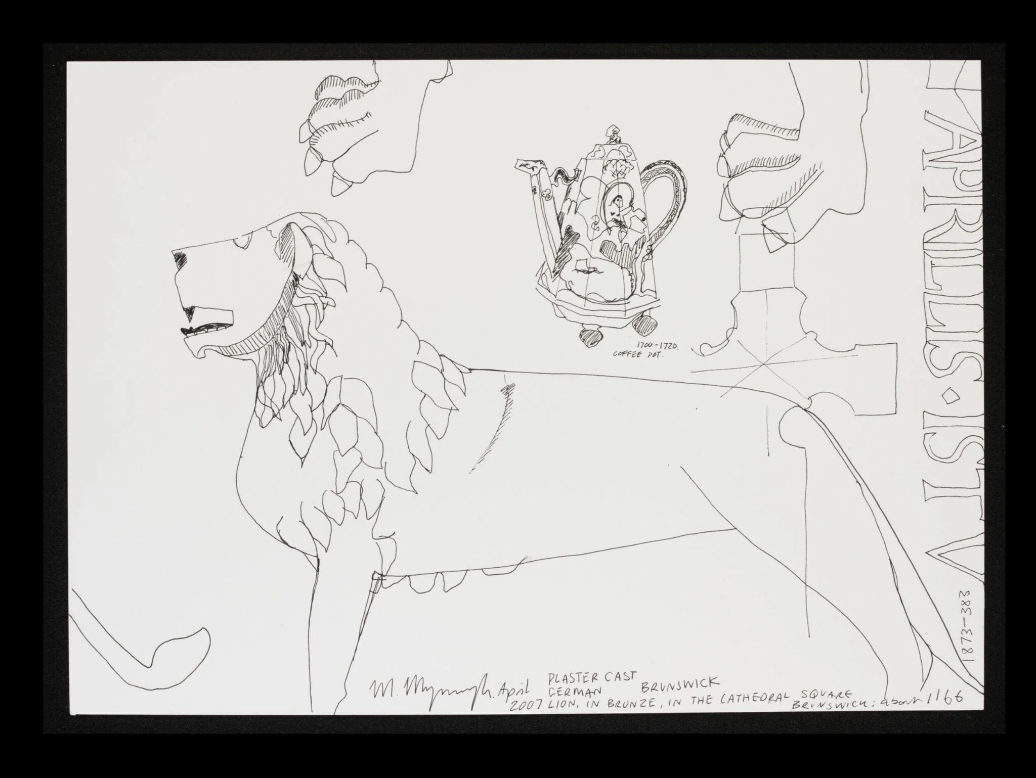 Contribution to V&A's 150th anniversary album, detail