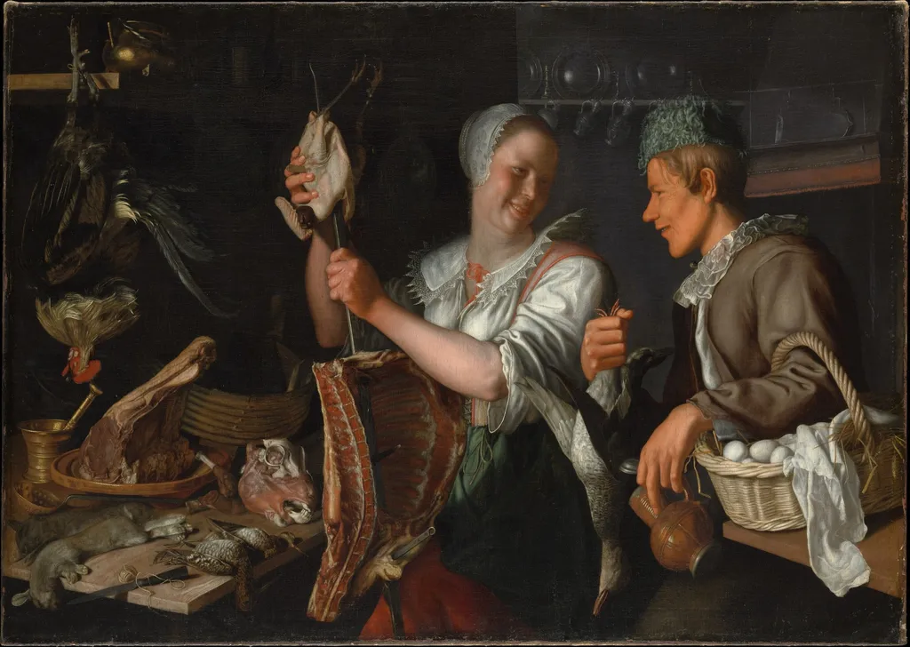 Kitchen Scene, by Peter Wtewael, oil