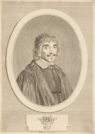 Jean Perrault, by Claude Mellan, ink, 1652