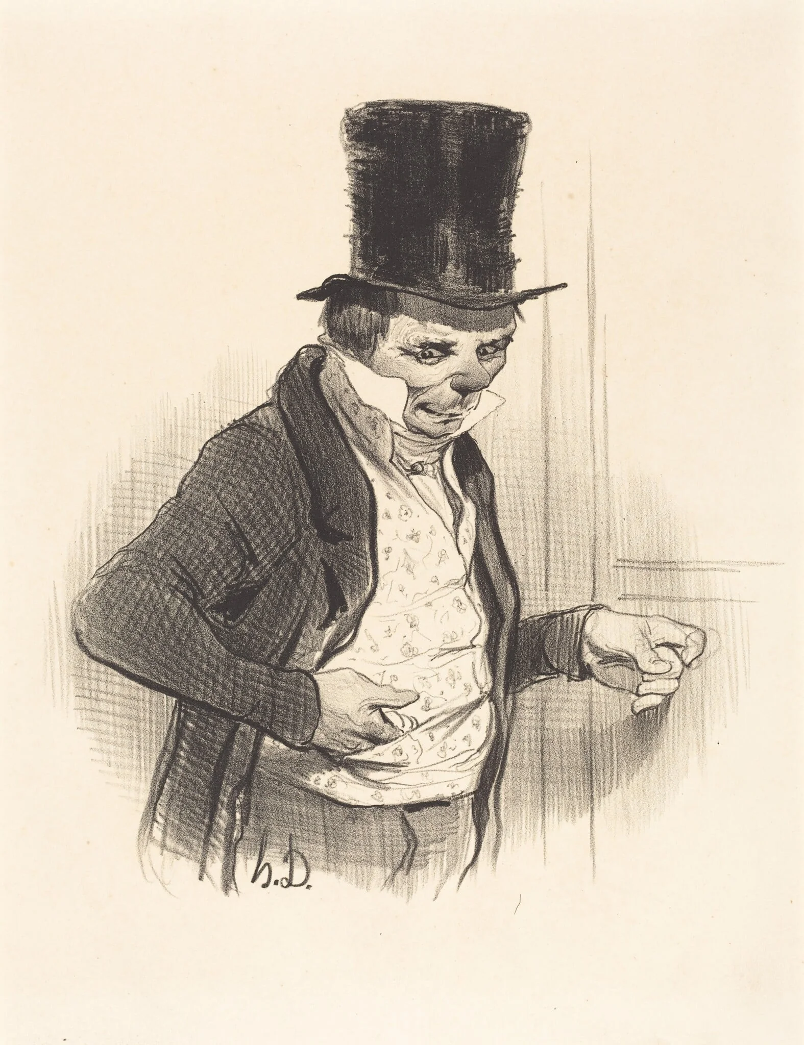 Le Portier en tournées de visites..., detail