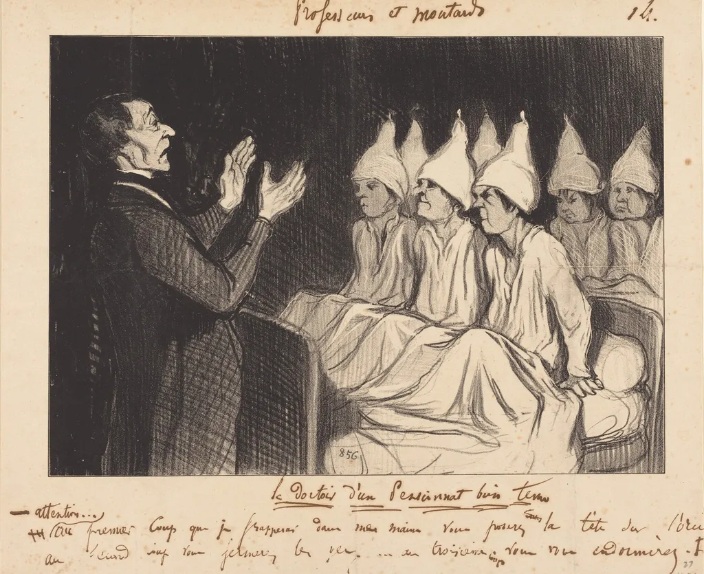Le Dortoir d'un pensionnat bien tenu, by Honoré Daumier, ink, 1846