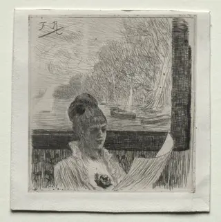 Young Woman, by Félicien Rops, 1849