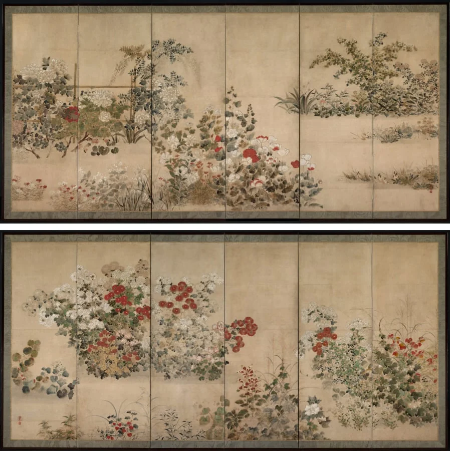 Flowers and Grasses, detail